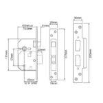 Union 2234E 5L BS Mortice Sashlock - Image 2