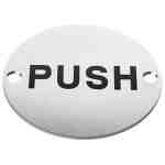 Push Symbol Signage 76mm - Image 1