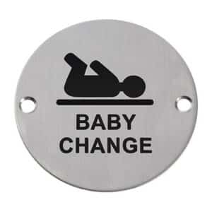 Baby Change Symbol Signage 76mm