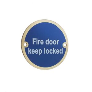 Fire Door Keep Locked Signage 76mm
