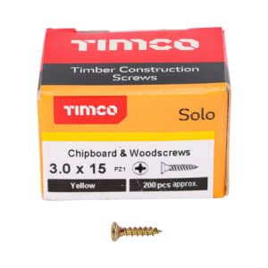 3mm Solo Pozi Woodscrews ZYP CSK Box 200 - Image 4