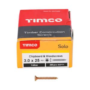 3mm Solo Pozi Woodscrews ZYP CSK Box 200 - Image 3