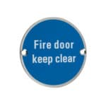 Fire Door Keep Clear Signage 76mm - Image 1