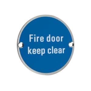 Fire Door Keep Clear Signage 76mm