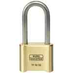Burg Combination Padlock Brass 50mm Long Shackle - Image 2